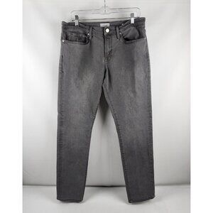 Frame Jeans Mens 34 Gray L'Homme Slim Straight Fit Denim (34x32)